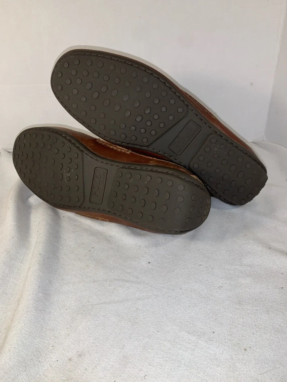 Polo by Ralph Lauren Brown Leather Moc-Toe Boat Shoes
